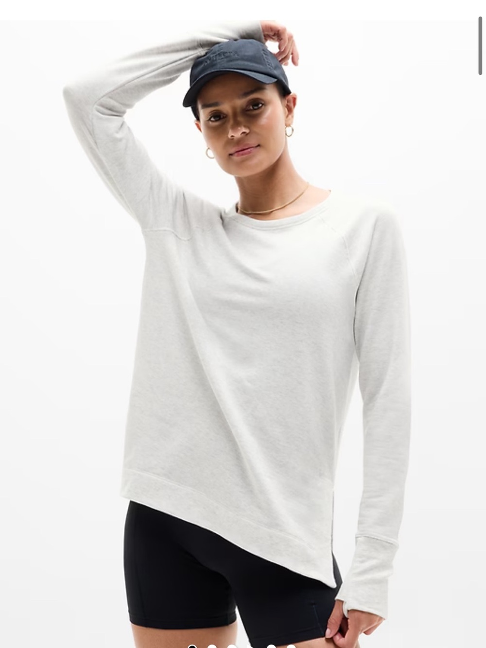 Coaster Luxe Recover Sweatshirt Athleta Light Grey Small Crewneck soft comfy